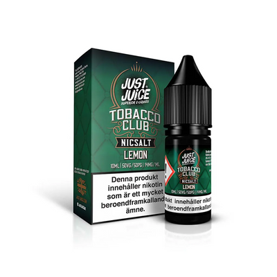 Just Juice Tobacco Club - Lemon (10ml, Nic Salt)