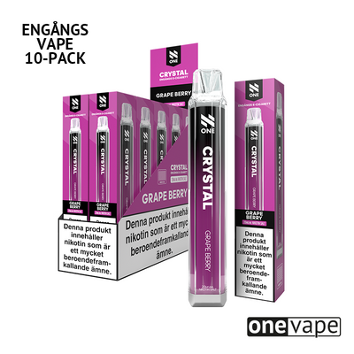 N One Crystal Mesh Engångs Vape - Grape Berry (10-Pack)