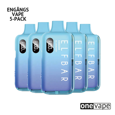 Elfbar 6K Engångs Vape - Blueberry (5-Pack)