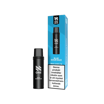 N One Mesh Pod V2 Blue Sour Razz bredvid originalförpackning