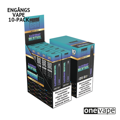Frunk Bar Mesh Engångs Vape - Blackcurrant Menthol (10-Pack)