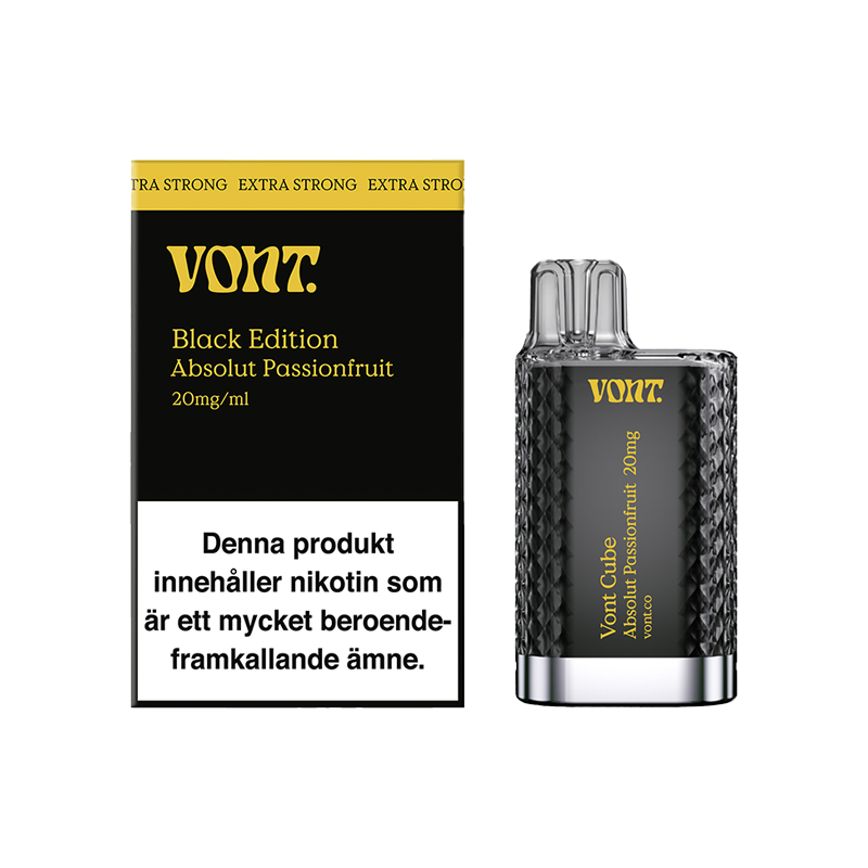 Vont Cube Black Edition Engångs Vape - Absolut Passionfruit