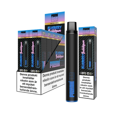 Frunk Bar Mesh Blueberry Bubblegum engångsvape 10-pack, förfyllda vapes med nikotin och 2 ml e-vätska.