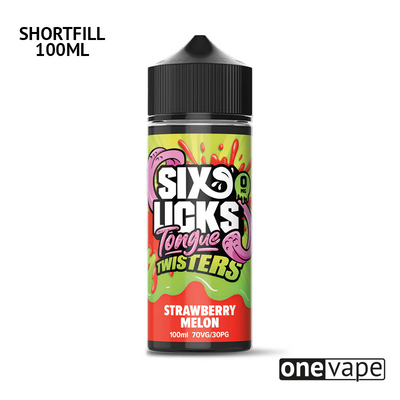 Six Licks Tongue Twisters - Strawberry Melon (100ml Shortfill)