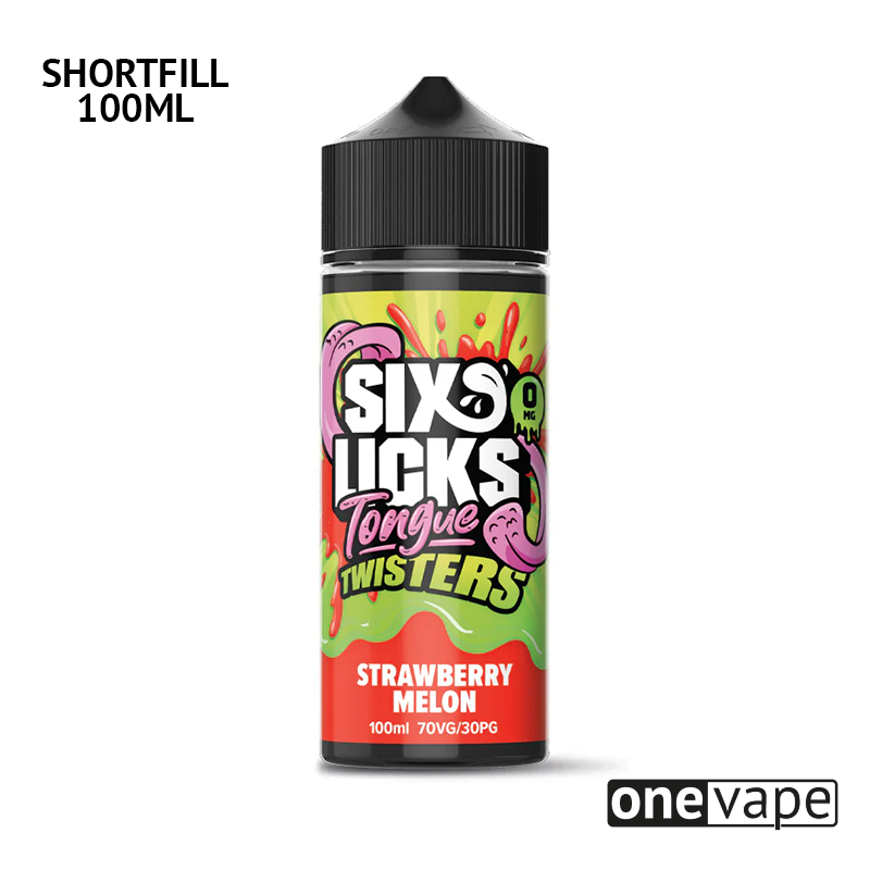 Six Licks Tongue Twisters - Strawberry Melon (100ml Shortfill)