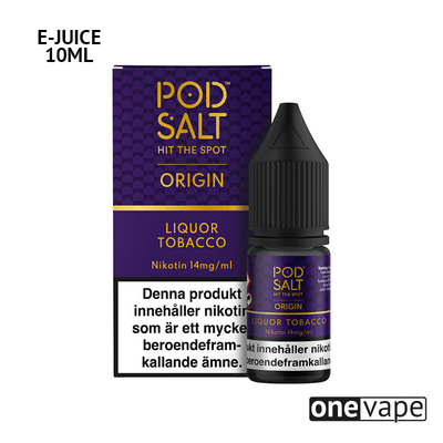 Pod Salt Origin - Liquor Tobacco (10ml, Nic Salt)