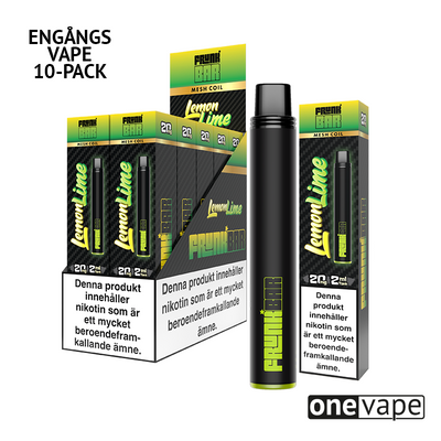 Frunk Bar Mesh Engångs Vape - Lemon Lime (10-Pack)