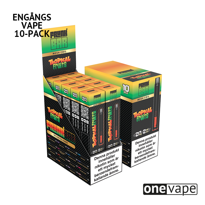 Frunk Bar Mesh Engångs Vape - Tropical Fruits (10-Pack)