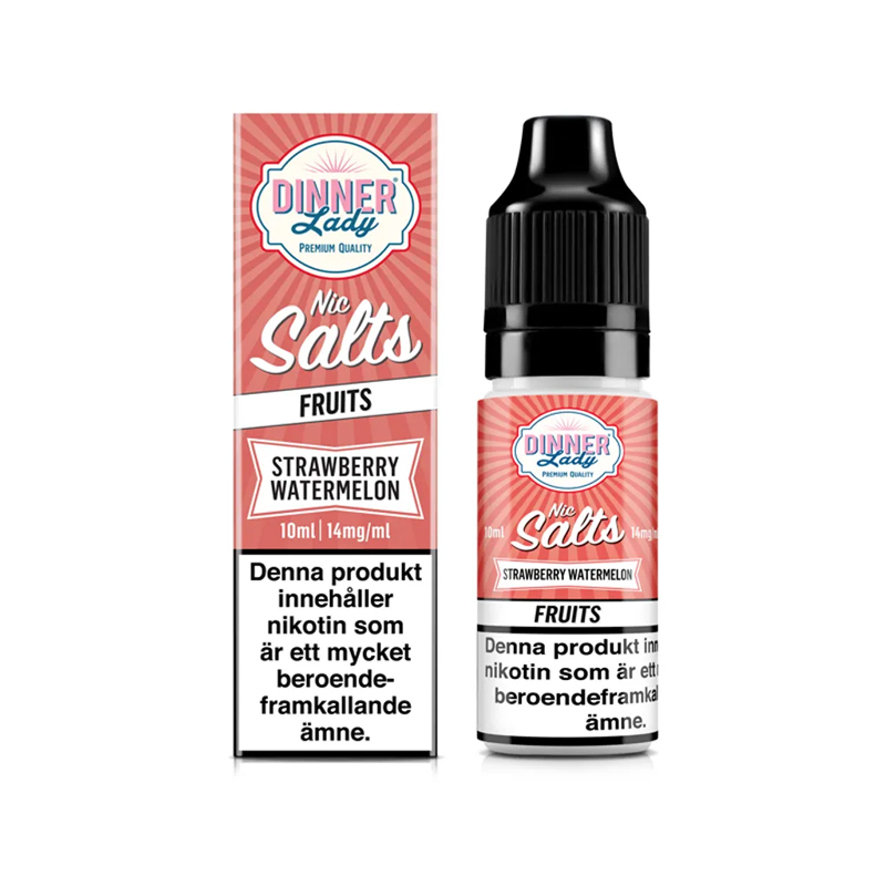 Dinner Lady Watermelon Flaska bredvid originalförpackning