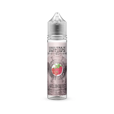 Wayfinder Wildberries MTL Shortfill originalflaska bredvid originalförpackning mot vit bakgrund