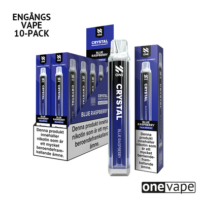 N One Crystal Mesh Engångs Vape - Blue Raspberry (10-Pack)