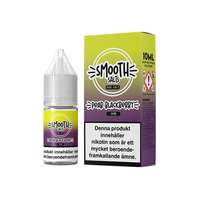 Smooth Salts Pear Blackberry Flaska bredvid originalförpackning