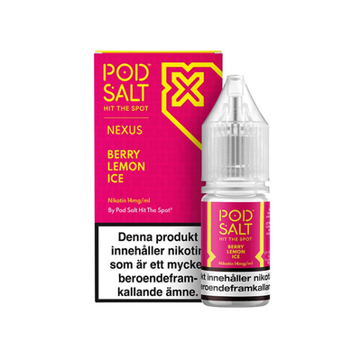 Nexus Berry Lemon Ice Flaska bredvid originalförpackning