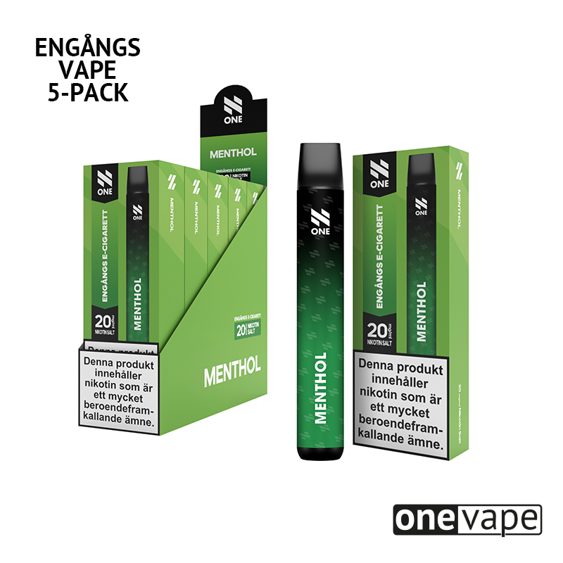 N One Engångs Vape - Menthol (5-Pack)