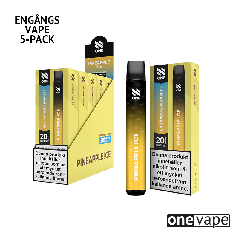 N One Engångs Vape - Pineapple Ice (5-Pack)