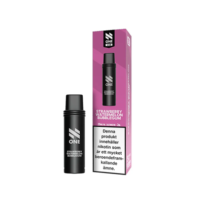 N One Mesh Pod V2 Strawberry Watermelon Bubblegum bredvid originalförpackning