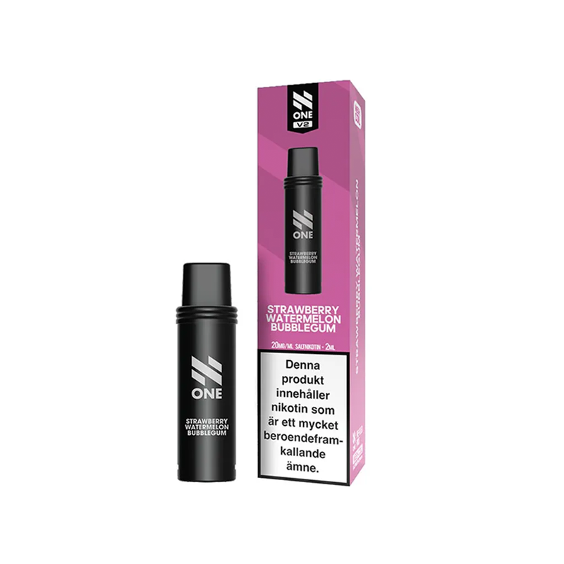 N One Mesh Pod V2 Strawberry Watermelon Bubblegum bredvid originalförpackning