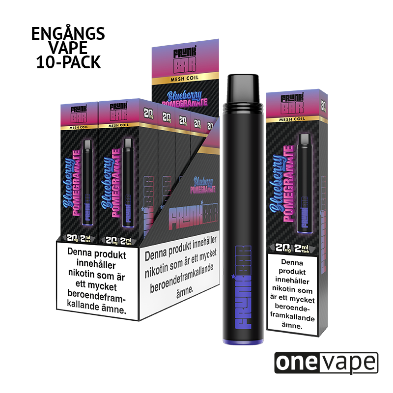 Frunk Bar Mesh Engångs Vape - Blueberry Pomegranate (10-Pack)