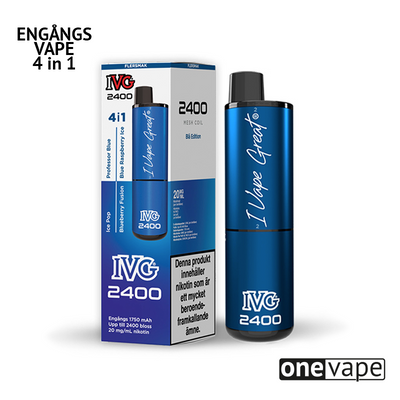 IVG 2400 4in1 Mesh Engångs Vape - Blue Edition