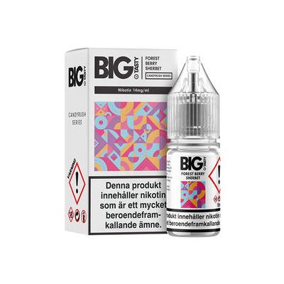 Big Tasty Salt Forest Berry Sherbet Flaska bredvid originalförpackning