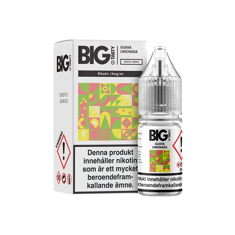 Big Tasty Salt Guava Limonada Flaska bredvid originalförpackning