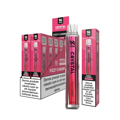 N One Crystal Mesh Fizzy Cherry engångsvape 10-pack, förfyllda vapes med nikotin och 2 ml e-vätska.