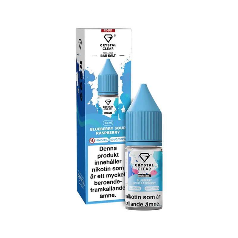 Crystal Clear - Blueberry Sour Raspberry (10ml, Nic Salt)