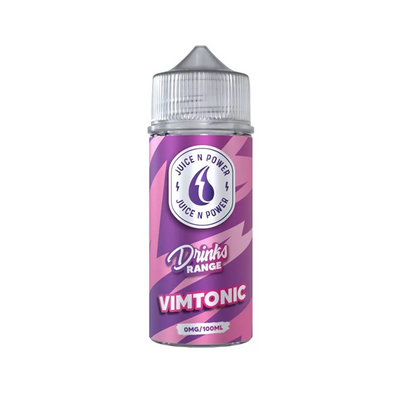 Juice N Power Vimtonic originalflaska mot vit bakgrund