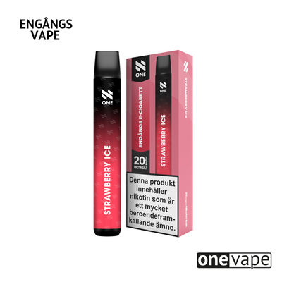 N One Engångs Vape - Strawberry Ice