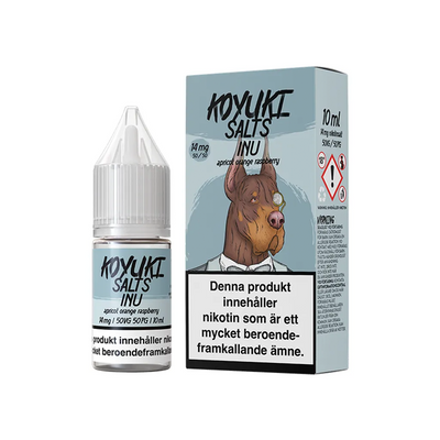 Koyuki Salts Inu originalflaska bredvid originalkartong mot vit bakgrund