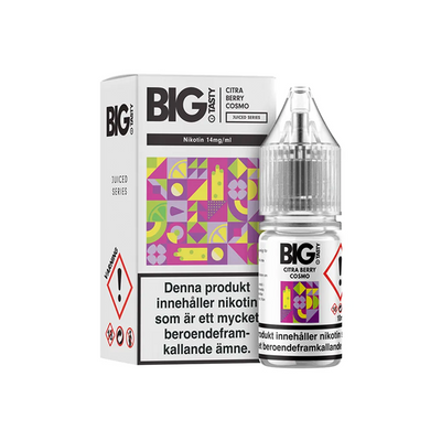 Big Tasty Salt Citra Berry Cosmo Flaska bredvid originalförpackning