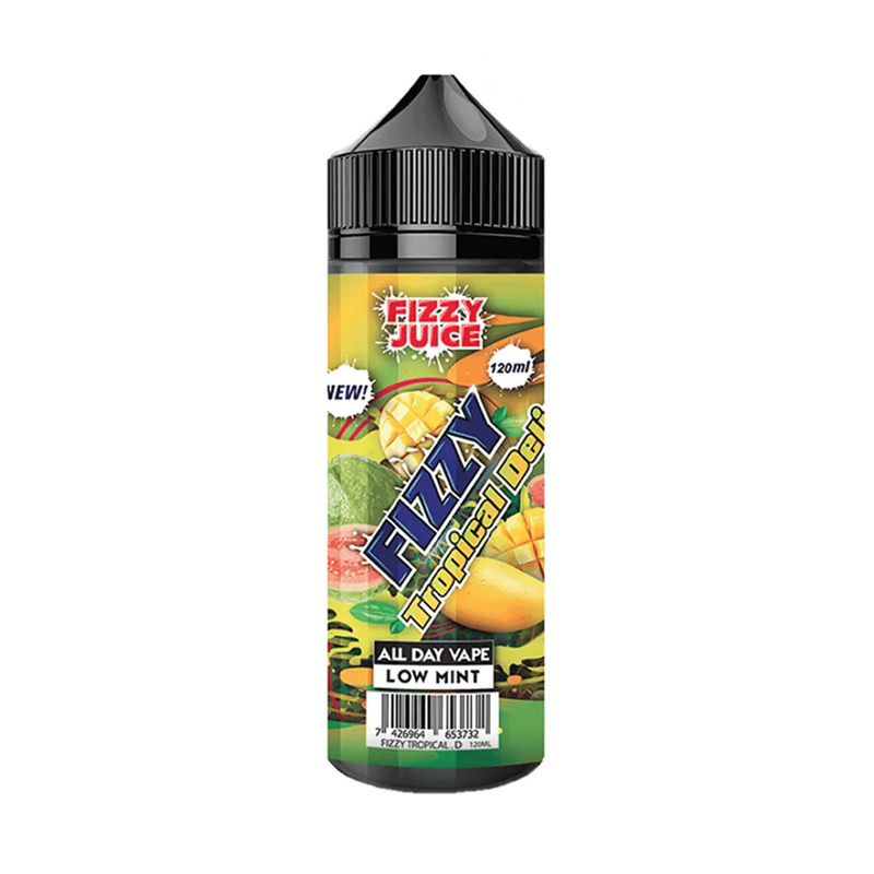 fizzy Tropical Delight originalflaska mot vit bakgrund