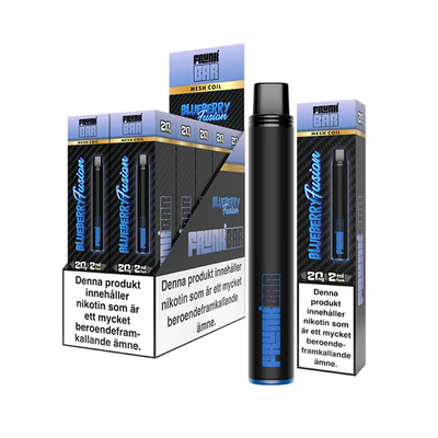 Frunk Bar Mesh Blueberry Fusion engångsvape 10-pack, förfyllda vapes med nikotin och 2 ml e-vätska.