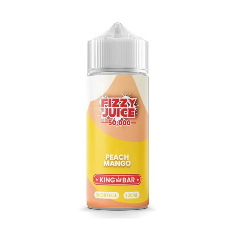 fizzy king bar Peach Mango originalflaska mot vit bakgrund