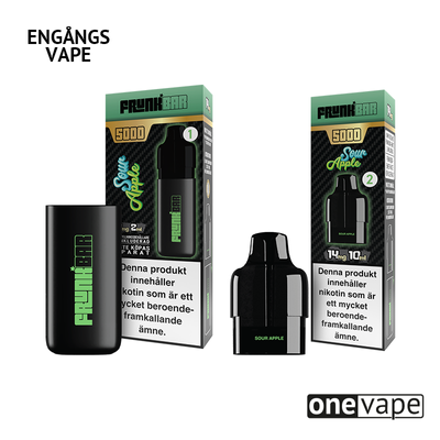 Frunk 5000 Engångs Vape - Sour Apple