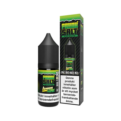 E-juice Frunk Bar Salt Lemon Lime 14 mg 10 ml med flaska och kartong