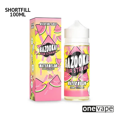 Bazooka Sour Straws - Watermelon (100ml Shortfill)
