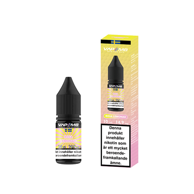 VapeM8 Salt Rosa Lemonad 10ml Nic Salt flaska bredvid originalförpackning