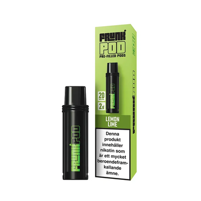 Frunk Pod Lemon Lime med svart pod och grön produktförpackning
