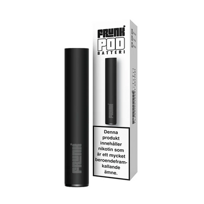 Svart Frunk Pod Pen-batteri med produktförpackning
