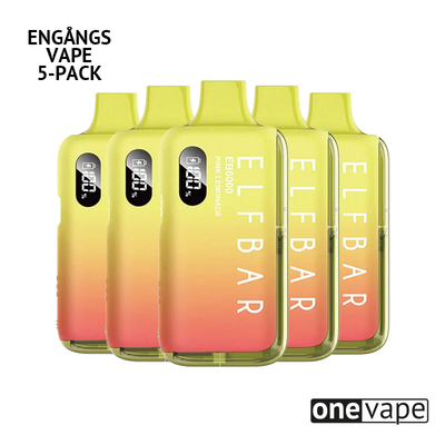 Elfbar 6K Engångs Vape - Pink Lemonade (5-Pack)