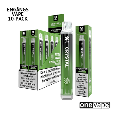 N One Crystal Mesh Engångs Vape - Kiwi Passion Guava (10-Pack)