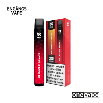 N One Engångs Vape - Strawberry Banana