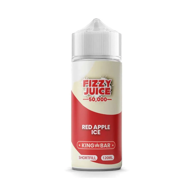fizzy king bar Red Apple Ice originalflaska mot vit bakgrund