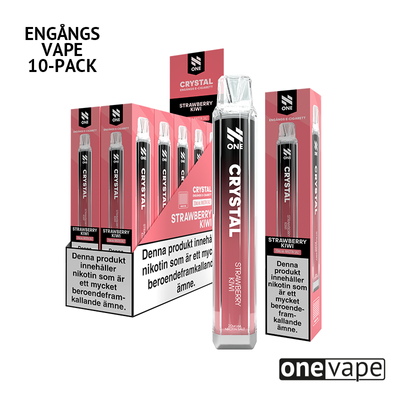 N One Crystal Mesh Engångs Vape - Strawberry Kiwi (10-Pack)