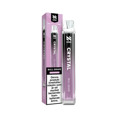 Engångsvape N One Crystal Bull Grape bredvid originalförpackning