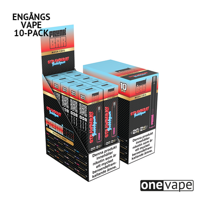 Frunk Bar Mesh Engångs Vape - Strawberry Bubblegum (10-Pack)