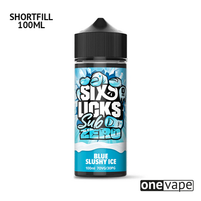 Six Licks Sub Zero - Blue Slushy Ice (100ml Shortfill)