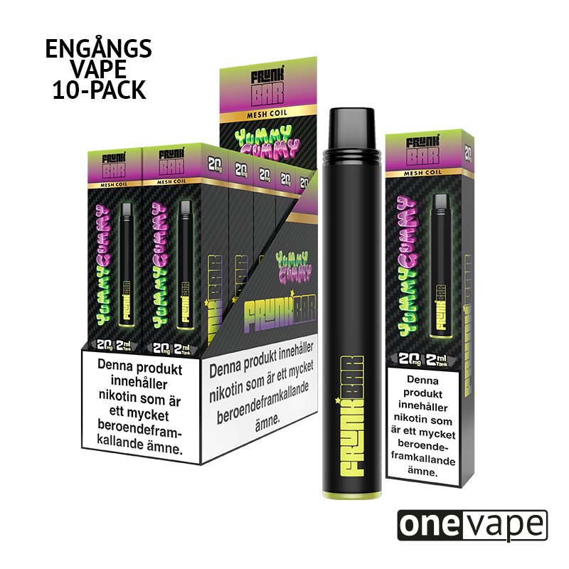 Frunk Bar Mesh Engångs Vape - Yummy Gummy (10-Pack)