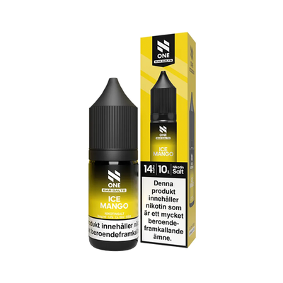 E-juice N One Bar Salts Ice Mango 14 mg 10 ml med flaska och kartong